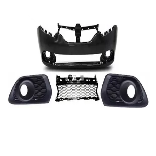 Kit Parachoque SANDERO 15 a 19 Dianteiro Com Milha 4 Peças