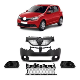 Kit Parachoque SANDERO 15 a 19 Sem Milha 5 Peças