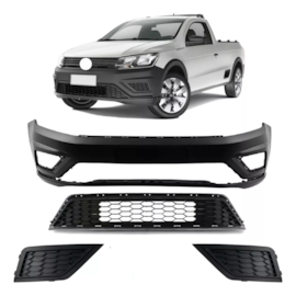 Kit Parachoque SAVEIRO G7 17 a 21 Texturizado sem Furo 4 Peças
