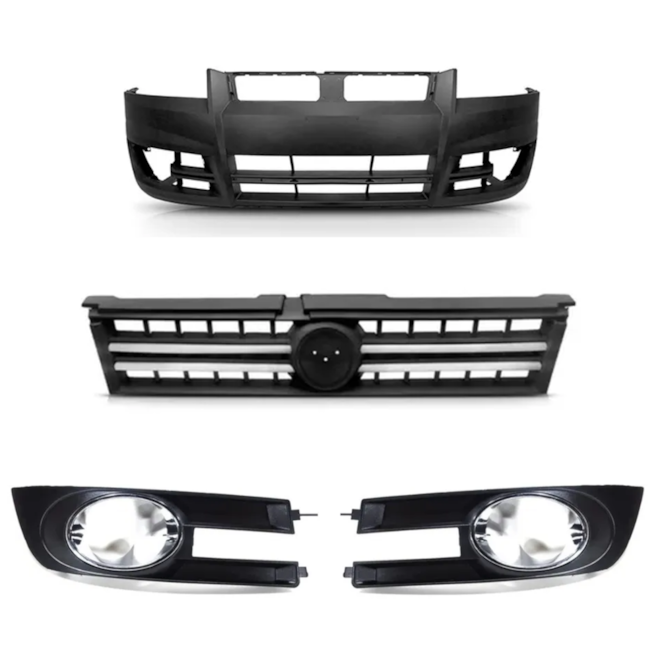 Kit Parachoque STILO 07 a 12 Diant C Milha Cromado 4 Pçs Kit Parachoque STILO 07 a 12 Diant C Milha Cromado 4 Pçs