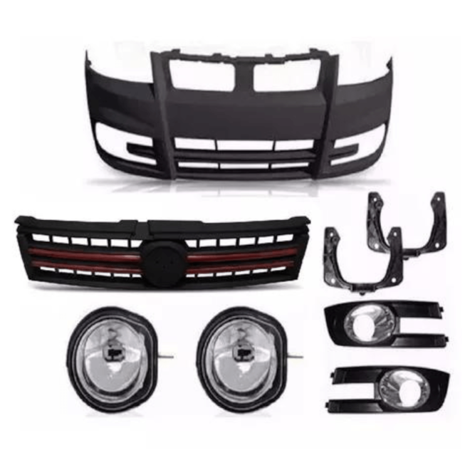 Kit Parachoque STILO 08 a 11 Grade Vermelha 8 Peças