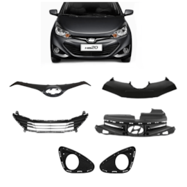 Kit Preto HB20 12/15 C/ Milha + Apliq Placa Pto Kit Preto HB20 12/15 C/ Milha + Apliq Placa Pto