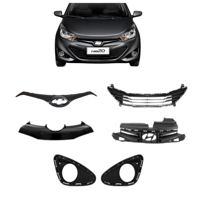 Kit Preto HB20 12/15 C/ Milha+ Apliq Placa Pto Br Kit Preto HB20 12/15 C/ Milha+ Apliq Placa Pto Br