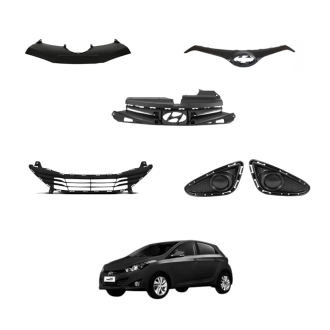 Kit Preto HB20 12/15 S/ Milha+ Apliq Placa Pto Kit Preto HB20 12/15 S/ Milha+ Apliq Placa Pto