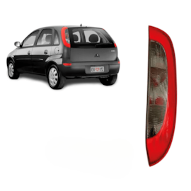 Lanterna CORSA HATCH 2003 a 2010 Direito Vermelho e Fume