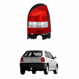 Lanterna GOL G3 1999 a 2005 Ré Cristal Aba Preta Direito Lanterna GOL G3 1999 a 2005 Ré Cristal Aba Preta Direito