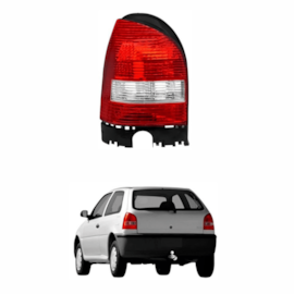 Lanterna GOL G3 1999 a 2005 Ré Cristal Aba Preta Esquerdo Lanterna GOL G3 1999 a 2005 Ré Cristal Aba Preta Esquerdo