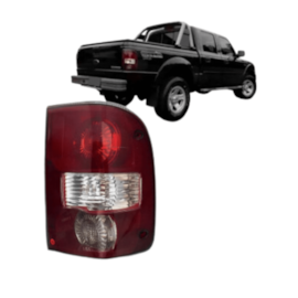 Lanterna RANGER 2005 a 2009 Direito Carcaça Vermelha Lanterna RANGER 2005 a 2009 Direito Carcaça Vermelha