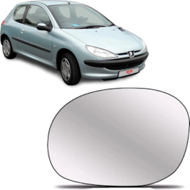 Lente do Retrovisor com Base 206 207 C3 PICASSO Esquerdo Lente do Retrovisor com Base 206 207 C3 PICASSO Esquerdo