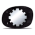 Lente do Retrovisor com Base 206 207 C3 PICASSO Esquerdo Lente do Retrovisor com Base 206 207 C3 PICASSO Esquerdo