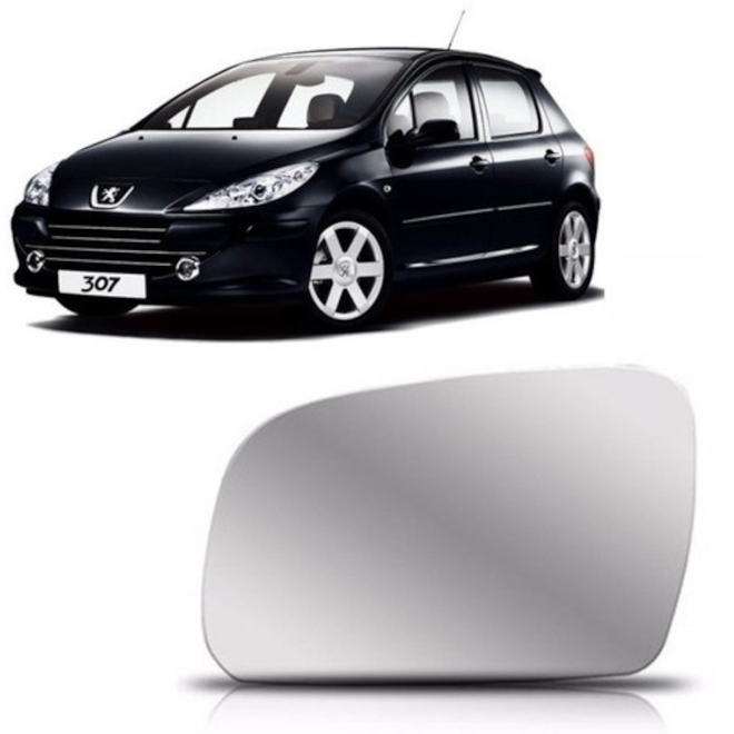 Lente do Retrovisor com Base 307 02 a 12 Direito Lente do Retrovisor com Base 307 02 a 12 Direito