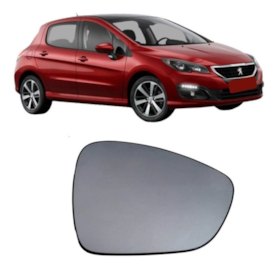 Lente do Retrovisor com Base 308 2012 a 2018 Esquerdo Lente do Retrovisor com Base 308 2012 a 2018 Esquerdo