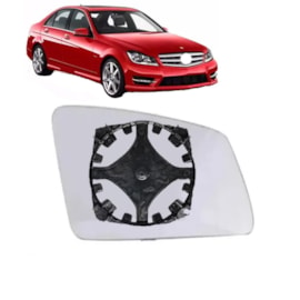 Lente do Retrovisor com Base C180 C200 B200 11 a 13 Direito Lente do Retrovisor com Base C180 C200 B200 11 a 13 Direito