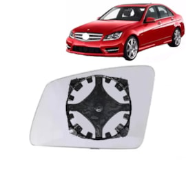 Lente do Retrovisor com Base C180 C200 B200 11 a 13 Esquerdo
