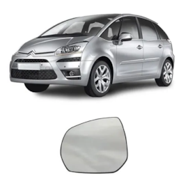 Lente do Retrovisor com Base C4 Picasso 08 a 14 Esquerdo Lente do Retrovisor com Base C4 Picasso 08 a 14 Esquerdo