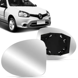 Lente do Retrovisor com Base CLIO 13 14 15 16 Direito