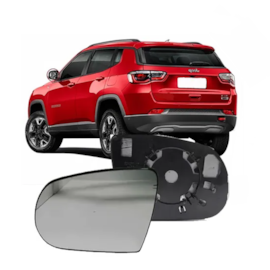 Lente do Retrovisor com Base COMPASS 2017 a 2021 Esquerdo Lente do Retrovisor com Base COMPASS 2017 a 2021 Esquerdo