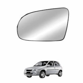 Lente do Retrovisor com Base CORSA MONTANA 02 a 13 Esquerdo