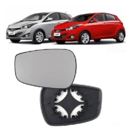 Lente do Retrovisor com Base HB20 11 a 18 Direito Lente do Retrovisor com Base HB20 11 a 18 Direito