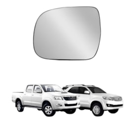 Lente do Retrovisor com Base HILUX 06 a 05 Direito