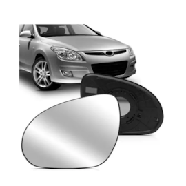 Lente do Retrovisor com Base I30 07 a 12 Esquerdo