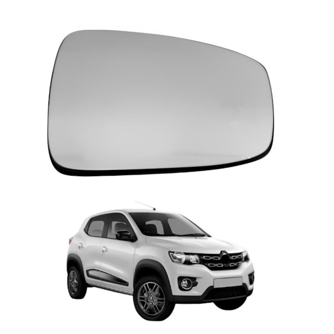 Lente do Retrovisor com Base KWID 2017 a 2021 Direito