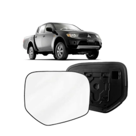 Lente do Retrovisor com Base L200 TRITON 12 a 16 PAJERO DAKAR 09 a 16 Direito