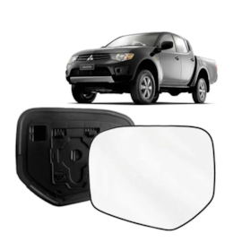 Lente do Retrovisor com Base L200 TRITON 12 a 16 PAJERO DAKAR 09 a 16 Esquerdo Lente do Retrovisor com Base L200 TRITON 12 a 16 PAJERO DAKAR 09 a 16 Esquerdo
