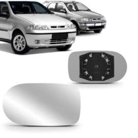 Lente do Retrovisor com Base PALIO SIENA UNO 2001 a 2010 Esquerdo Lente do Retrovisor com Base PALIO SIENA UNO 2001 a 2010 Esquerdo