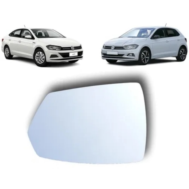 Lente do Retrovisor com Base POLO 2017 a 2018 esquerdo Lente do Retrovisor com Base POLO 2017 a 2018 esquerdo