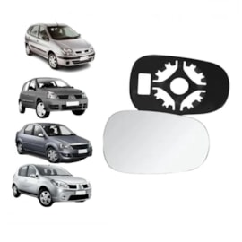Lente do Retrovisor com Base SYMBOL 2009 a 2012 Esquerdo