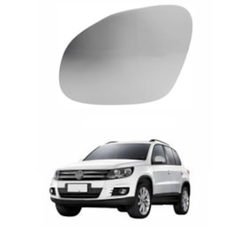 Lente do Retrovisor com Base TIGUAN 09 a 14 Esquerdo