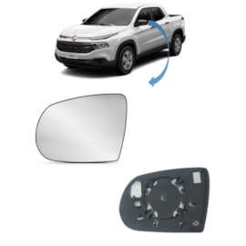 Lente do Retrovisor com Base TORO 2014 a 2017 Esquerdo Lente do Retrovisor com Base TORO 2014 a 2017 Esquerdo