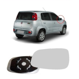 Lente do Retrovisor com Base UNO VIVACE 2010 a 2015 Direito Lente do Retrovisor com Base UNO VIVACE 2010 a 2015 Direito