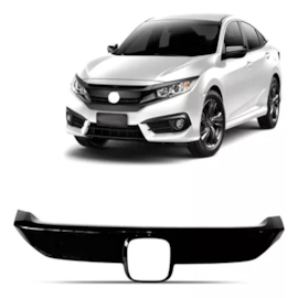 Moldura Emblema Grade CIVIC 17 18 Preta