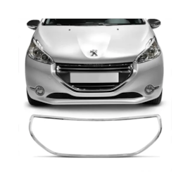 Moldura Grade Radiador Central 208 2013 a 2016 Cromado Moldura Grade Radiador Central 208 2013 a 2016 Cromado