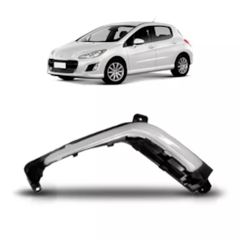 Moldura Milha PEUGEOT 308 12 a 15 Cinza Esquerdo