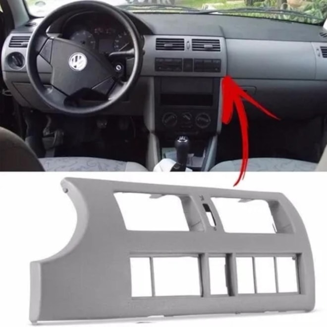 Moldura Painel Central GOL SAVEIRO 2000 a 2005 Cinza Flanel Moldura Painel Central GOL SAVEIRO 2000 a 2005 Cinza Flanel
