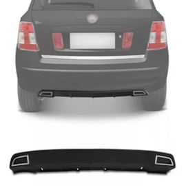 Moldura Parahoque Traseiro Stilo 08 a 11 Preto  Friso Cromado Moldura Parahoque Traseiro Stilo 08 a 11 Preto  Friso Cromado