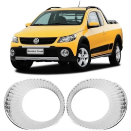 Par Aro Grade Farol Milha GOL SAVEIRO CROSS 10 a 12 Cromado Par Aro Grade Farol Milha GOL SAVEIRO CROSS 10 a 12 Cromado