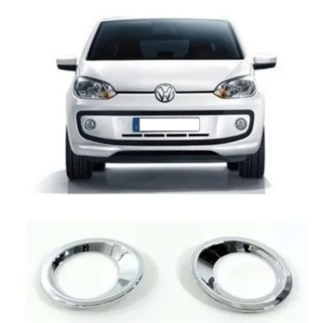 Par Aro Grade Farol Milha UP 2004 a 2007 Cromado Par Aro Grade Farol Milha UP 2004 a 2007 Cromado