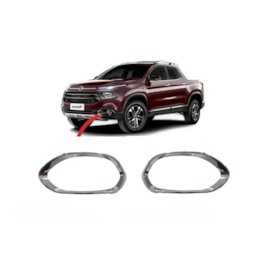 Par Aro Grade Milha TORO 2016 a 2020 Cromado Par Aro Grade Milha TORO 2016 a 2020 Cromado