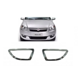 Par Aro Moldura Milha SIENA EL 2013 a 2016 Cromado Par Aro Moldura Milha SIENA EL 2013 a 2016 Cromado