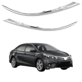 Par Friso Farol Corolla 15 A 17 Cromado Par Friso Farol Corolla 15 A 17 Cromado