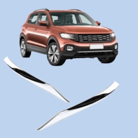 Par Friso Grade Radiador T-CROSS 19 a 22 Preto Par Friso Grade Radiador T-CROSS 19 a 22 Preto