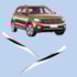 Par Friso Grade Radiador T-CROSS 19 a 22 Preto