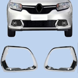 Par Friso Moldura Milha SANDERO 15 À 18 Cromado Par Friso Moldura Milha SANDERO 15 À 18 Cromado