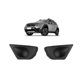 Par Grade Farol Milha DUSTER 2015 a 2020 Sem Furo Preto Par Grade Farol Milha DUSTER 2015 a 2020 Sem Furo Preto