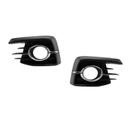 Par Grade Farol Milha GOL 16 a 18 C Furo Preto Aro Cromado Par Grade Farol Milha GOL 16 a 18 C Furo Preto Aro Cromado