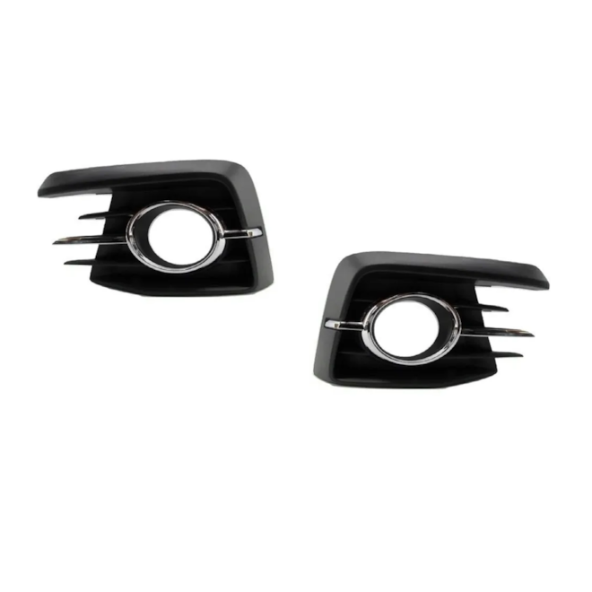 Par Grade Farol Milha GOL 16 a 18 C Furo Preto Aro Cromado Par Grade Farol Milha GOL 16 a 18 C Furo Preto Aro Cromado